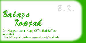 balazs kopjak business card